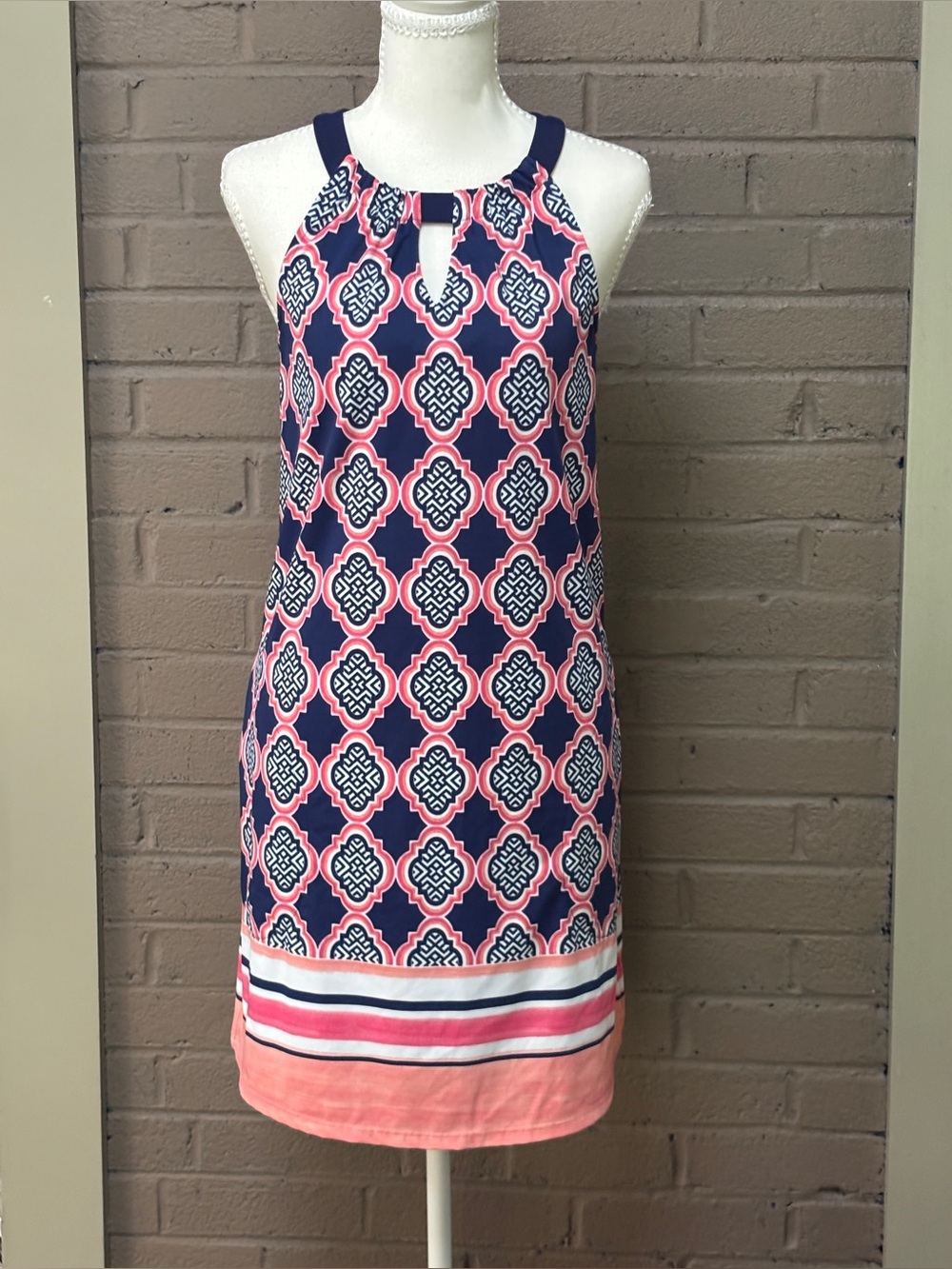 Cabana Life Geo print sleeveless dress S